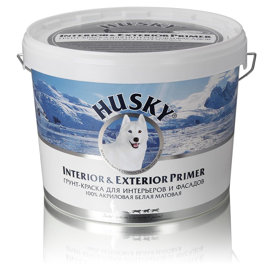 HUSKY [Husky] Interior & Exterior Primer – 100% акрилова грунт-фарба для інтер’єрів та фасадів