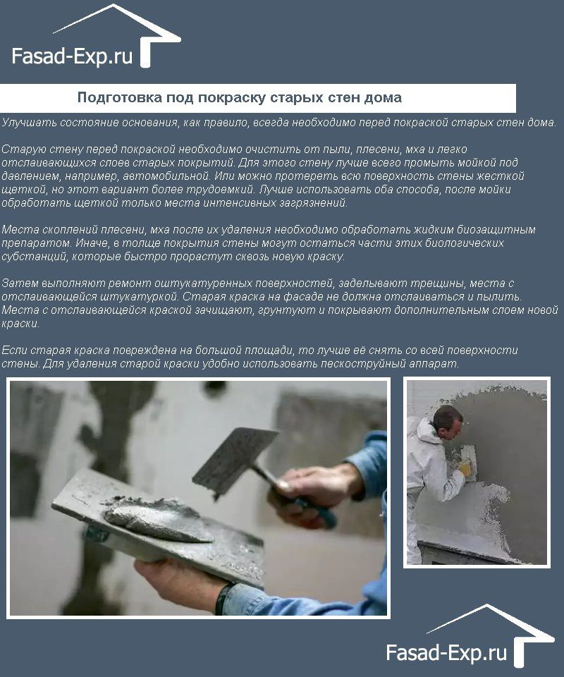 Підготовка до фарбування стін старого будинку