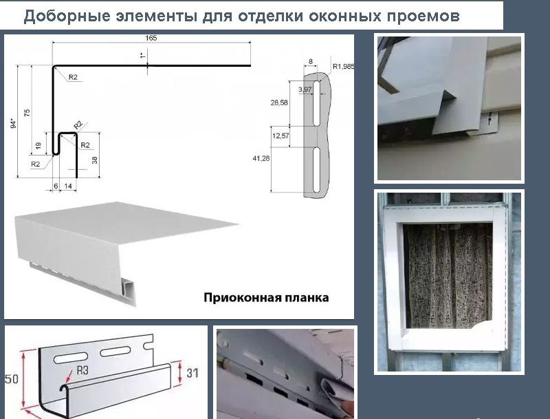 Додаткові елементи для обробки віконних прорізів