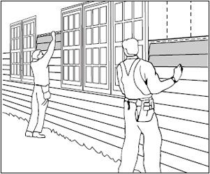 Монтаж основних сайдингових панелей
