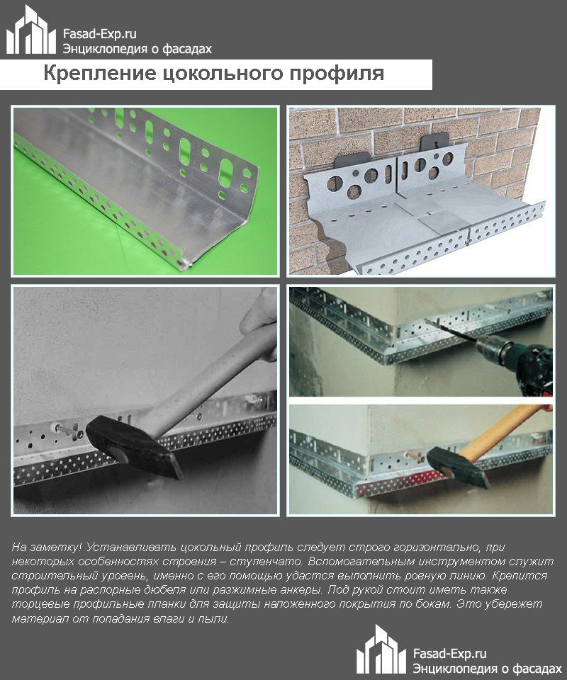 Кріплення цокольного профілю