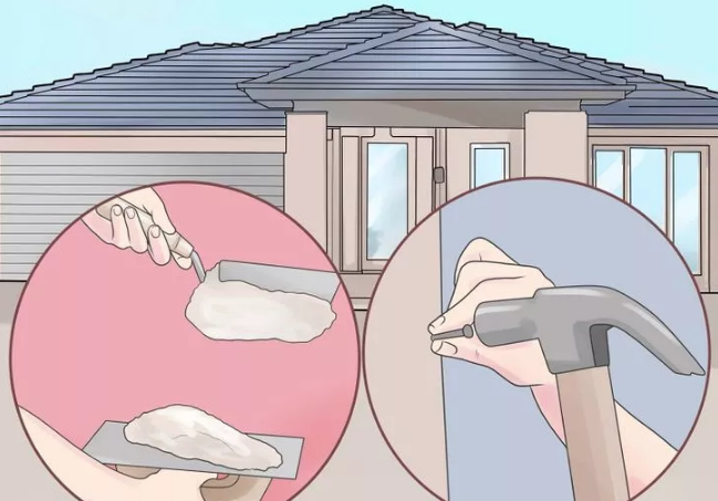 Перед початком фарбування необхідно оглянути будинок і перевірити наявність пошкоджень, при необхідності відремонтувати