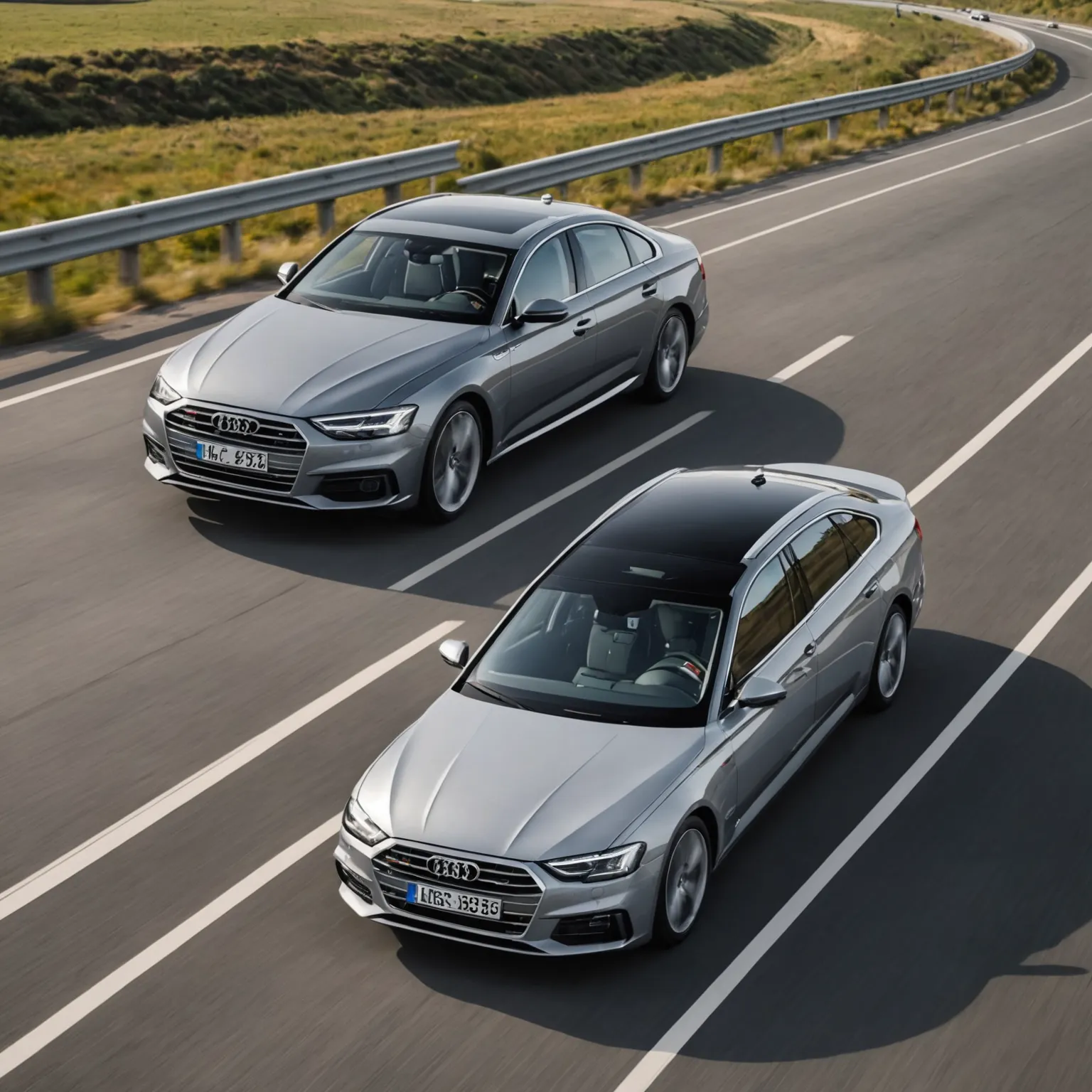 VW Passat и Skoda Superb паркирани един до друг