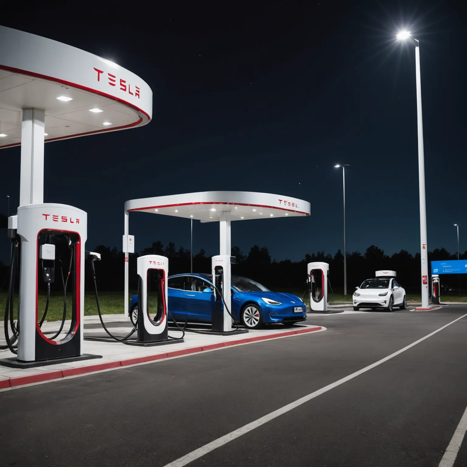 Шофьор, който избира между станции Tesla и Ionity
