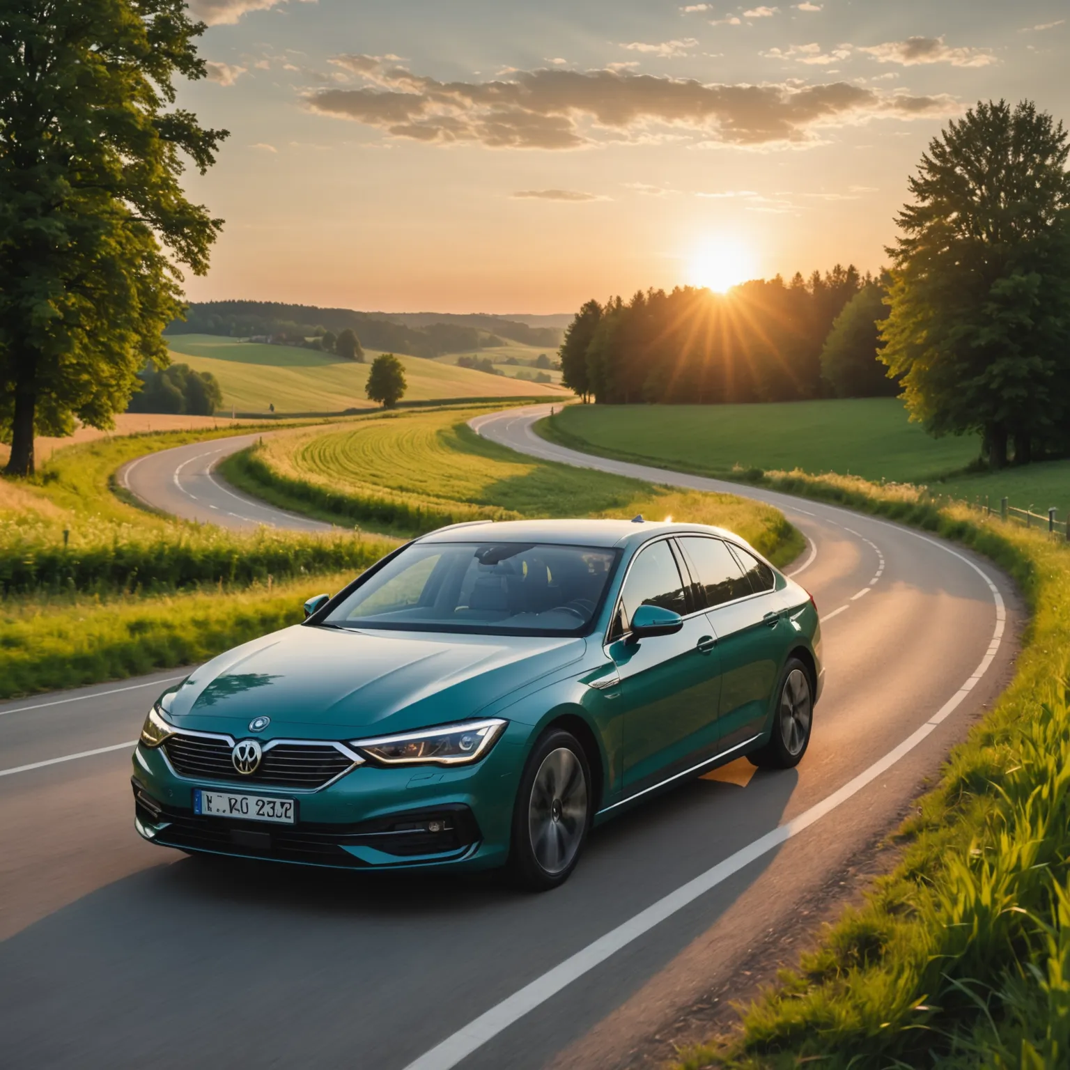 Plug-in хибриден автомобил на немски път