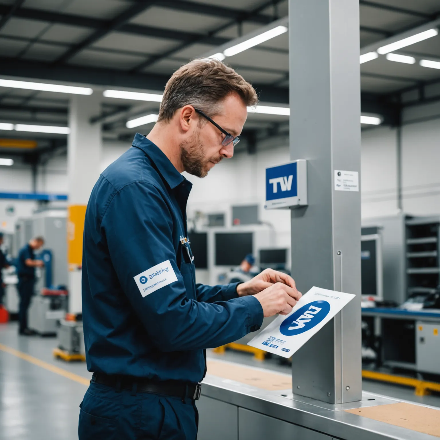 Клиент, плащащ за TÜV инспекция в немски център