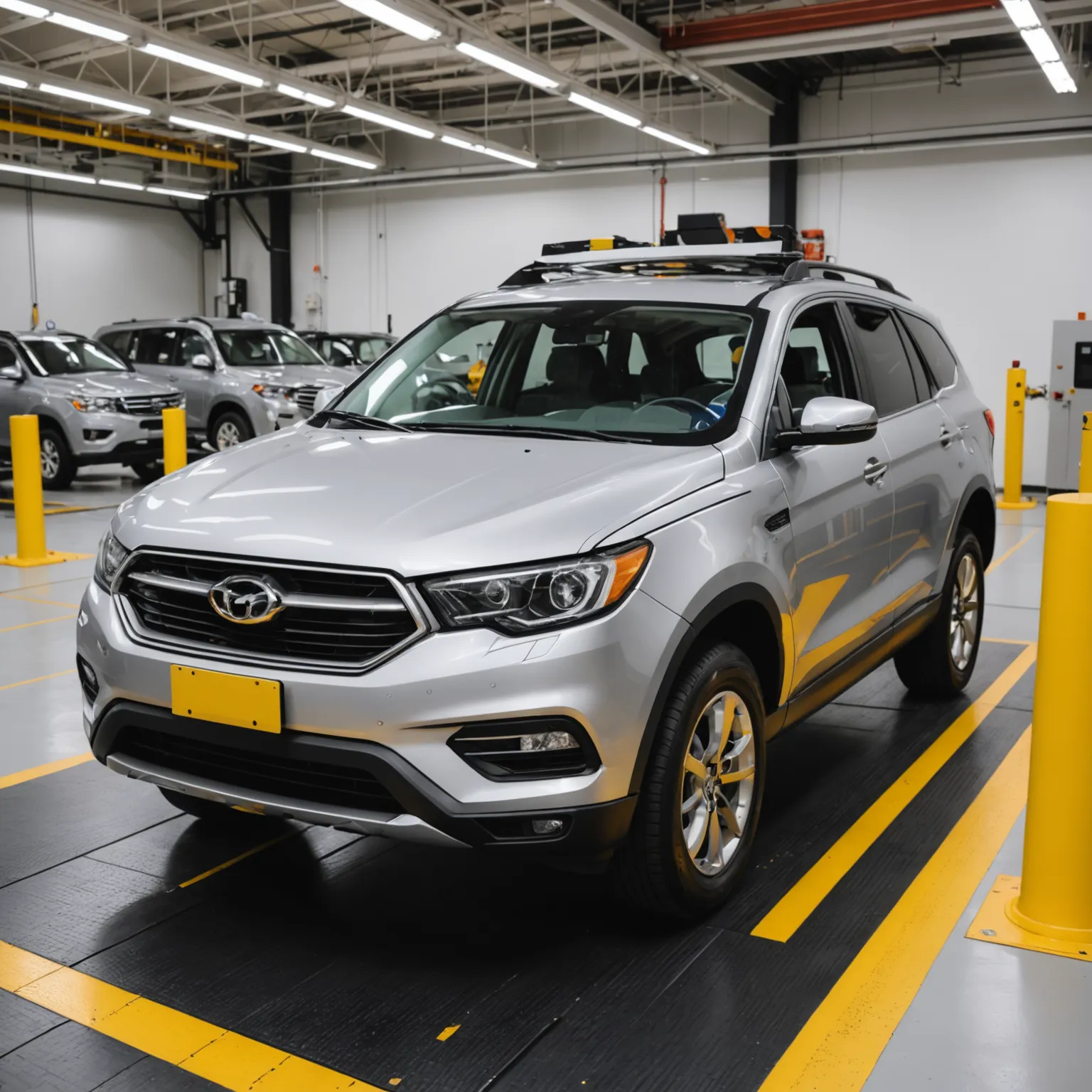 Семеен SUV, паркиран близо до училище