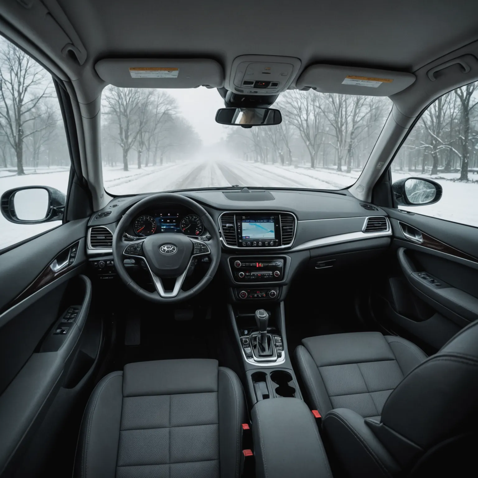 SUV активира асистенцията за спускане в сняг