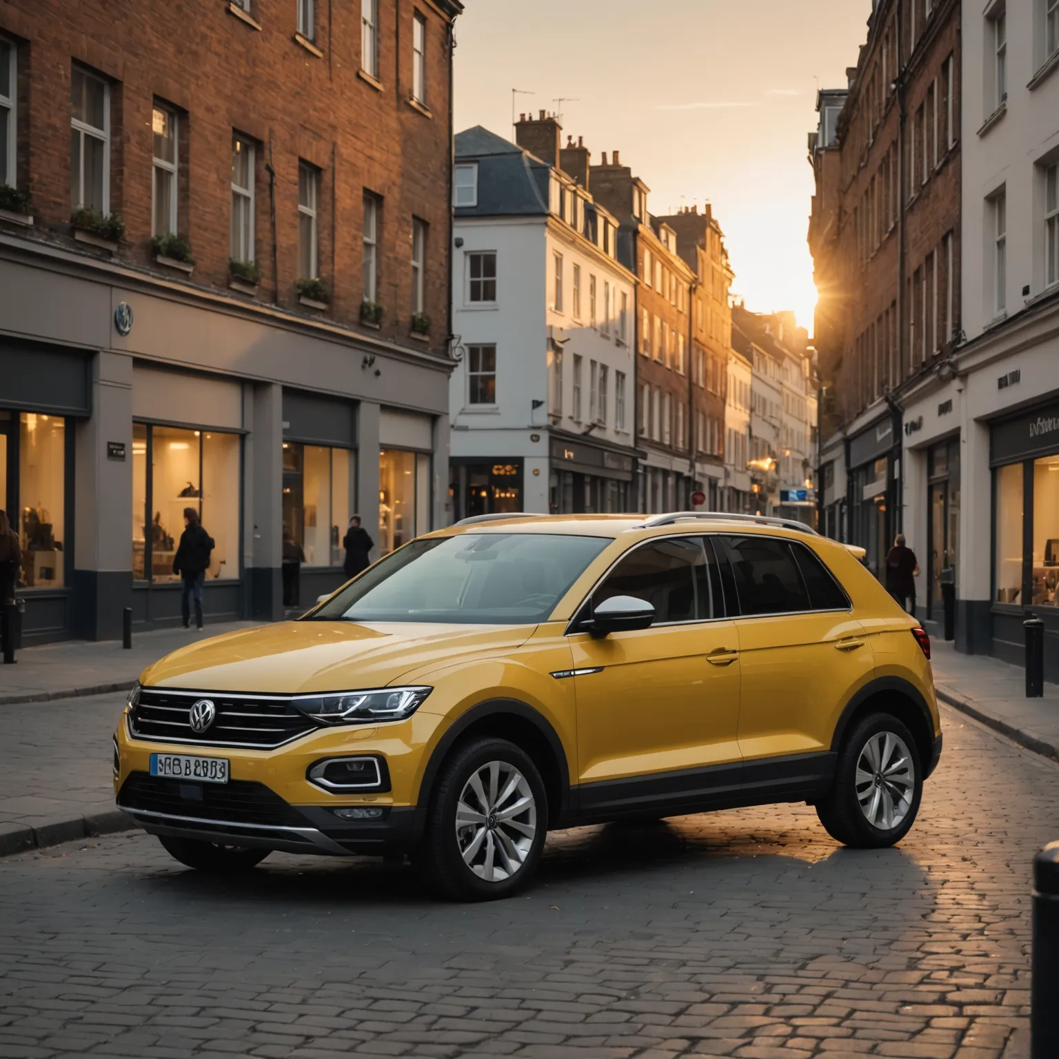 VW T-Roc шофира по планински път