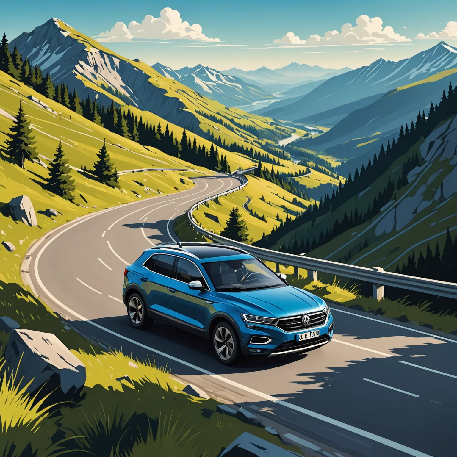 Багажно пространство на VW T-Roc със сгънати седалки