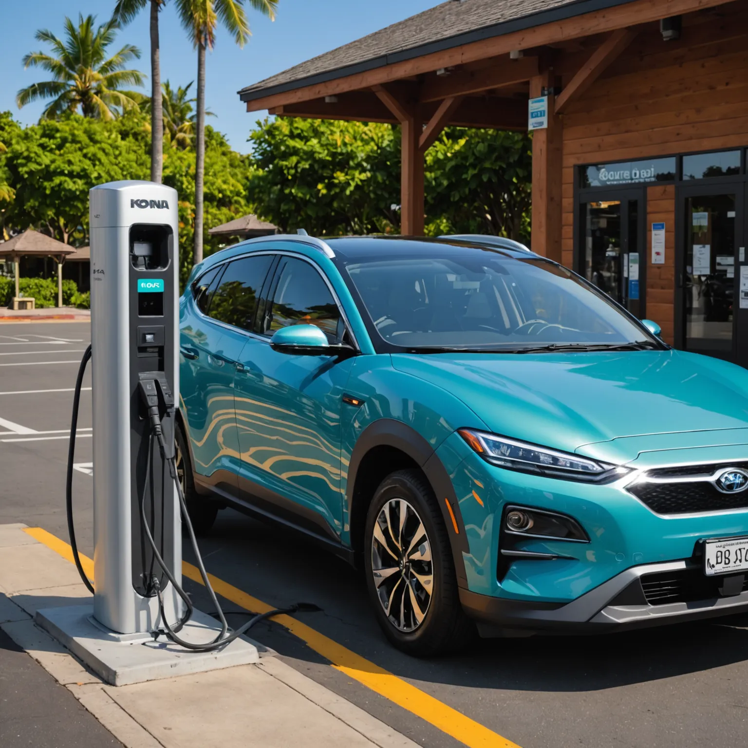 Дисплей на водача, показващ пробега на Hyundai Kona Electric
