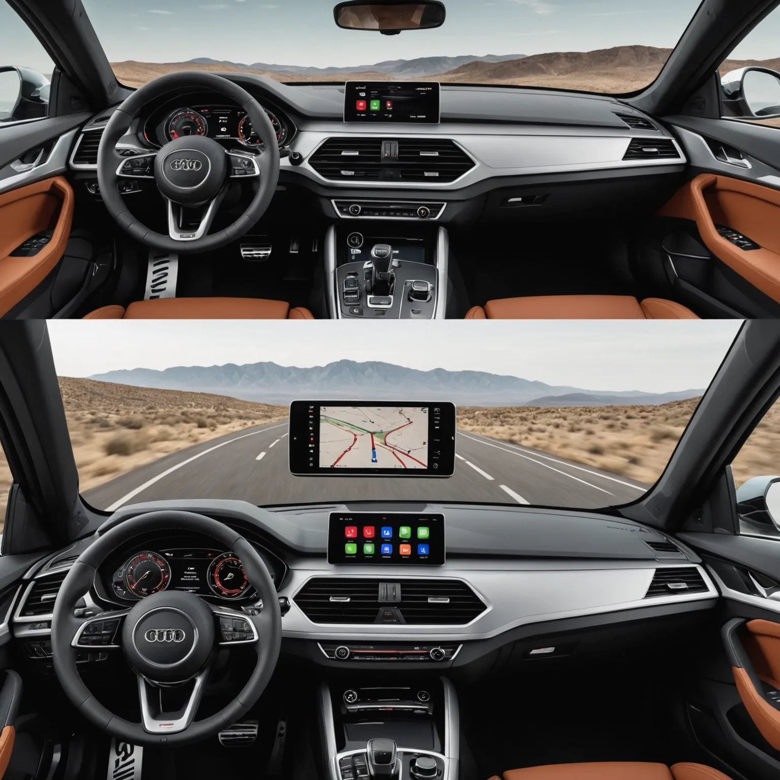 Двигателен отсек на BMW 540i срещу Audi A6 TFSI