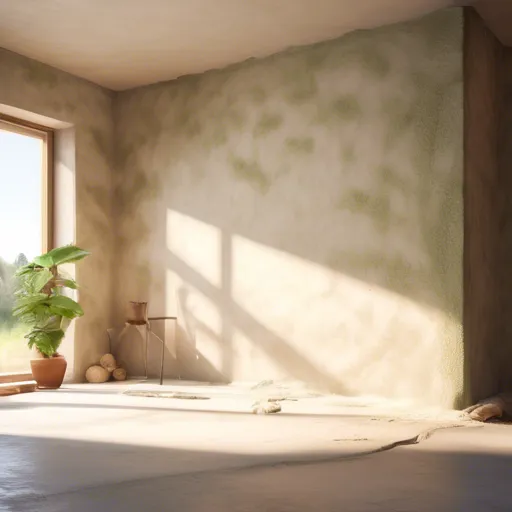 Detail vápencové omítky