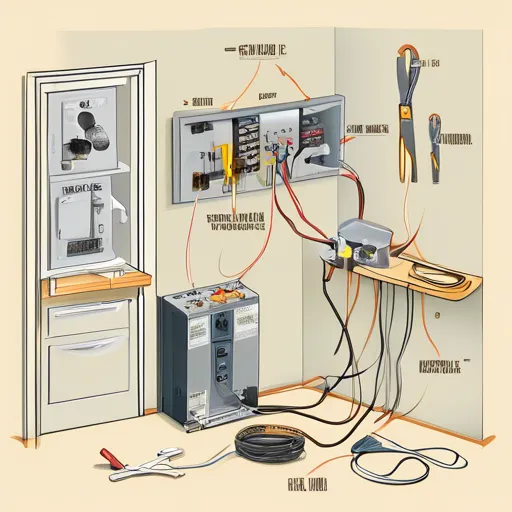 Correct ways to lay electrical wiring in the walls of a room.