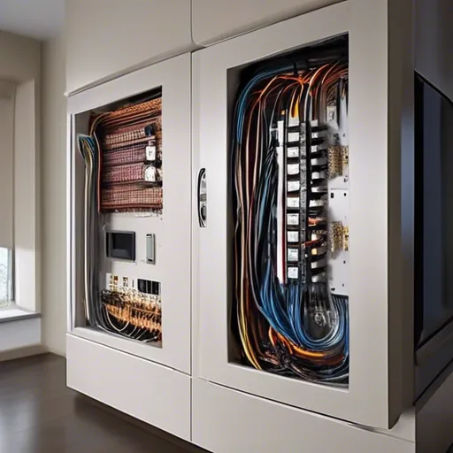 Correct ways to lay electrical wiring in the walls of a room.