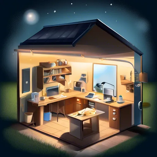 Pouliční lampa v nočním parku