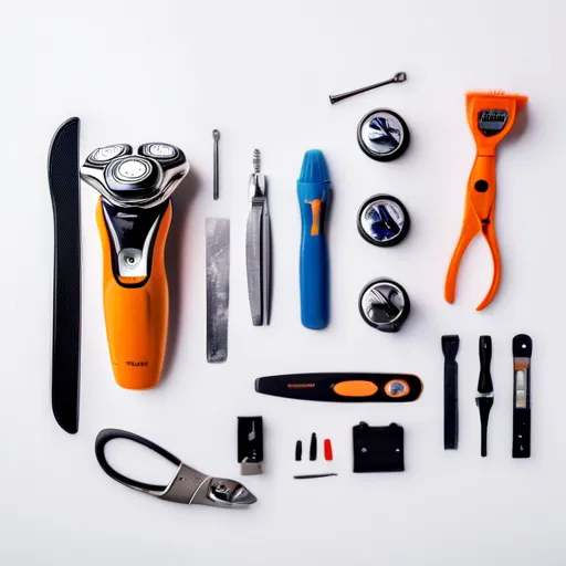 Aparat de ras electric pentru îngrijirea bărbaților Aparat de ras electric pe masă de lemn