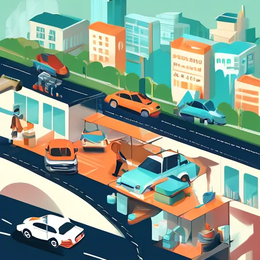 Step-by-step plan: transporting a car to another city