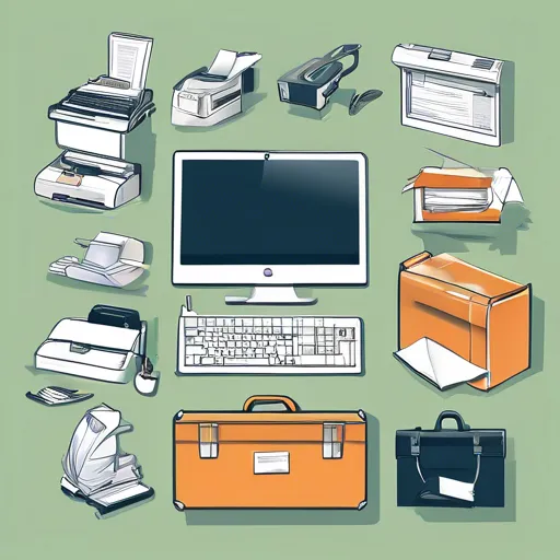 Pracovníci pečlivě balící vybavení