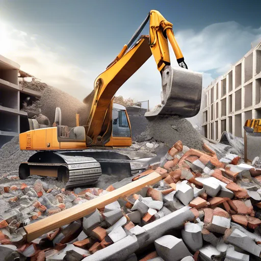 Jak prawidłowo usuwać duże odpady budowlane, w tym beton i cegły.
