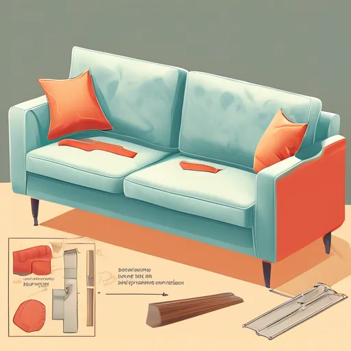 Istruzioni passo passo: smontaggio e montaggio del divano per il trasporto.