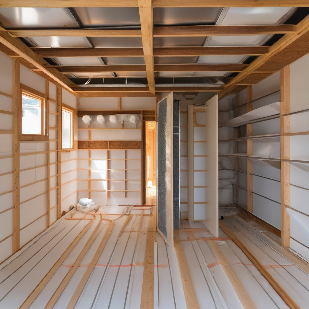 insulation of an ADU wall process