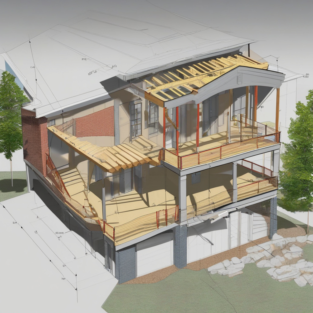 Architectural plans for second-story remodeling