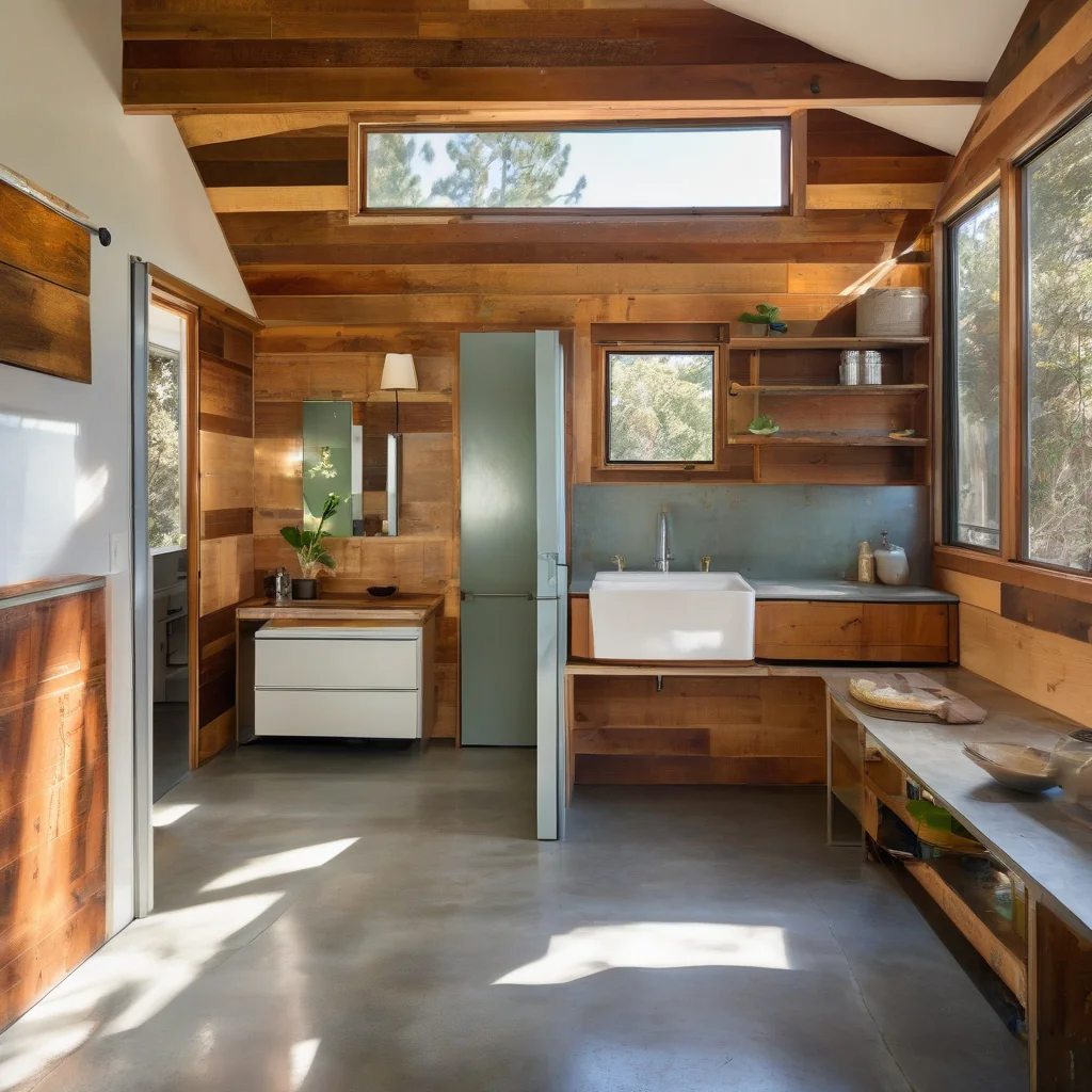 Compact ADU interior prepared for sustainable material installation