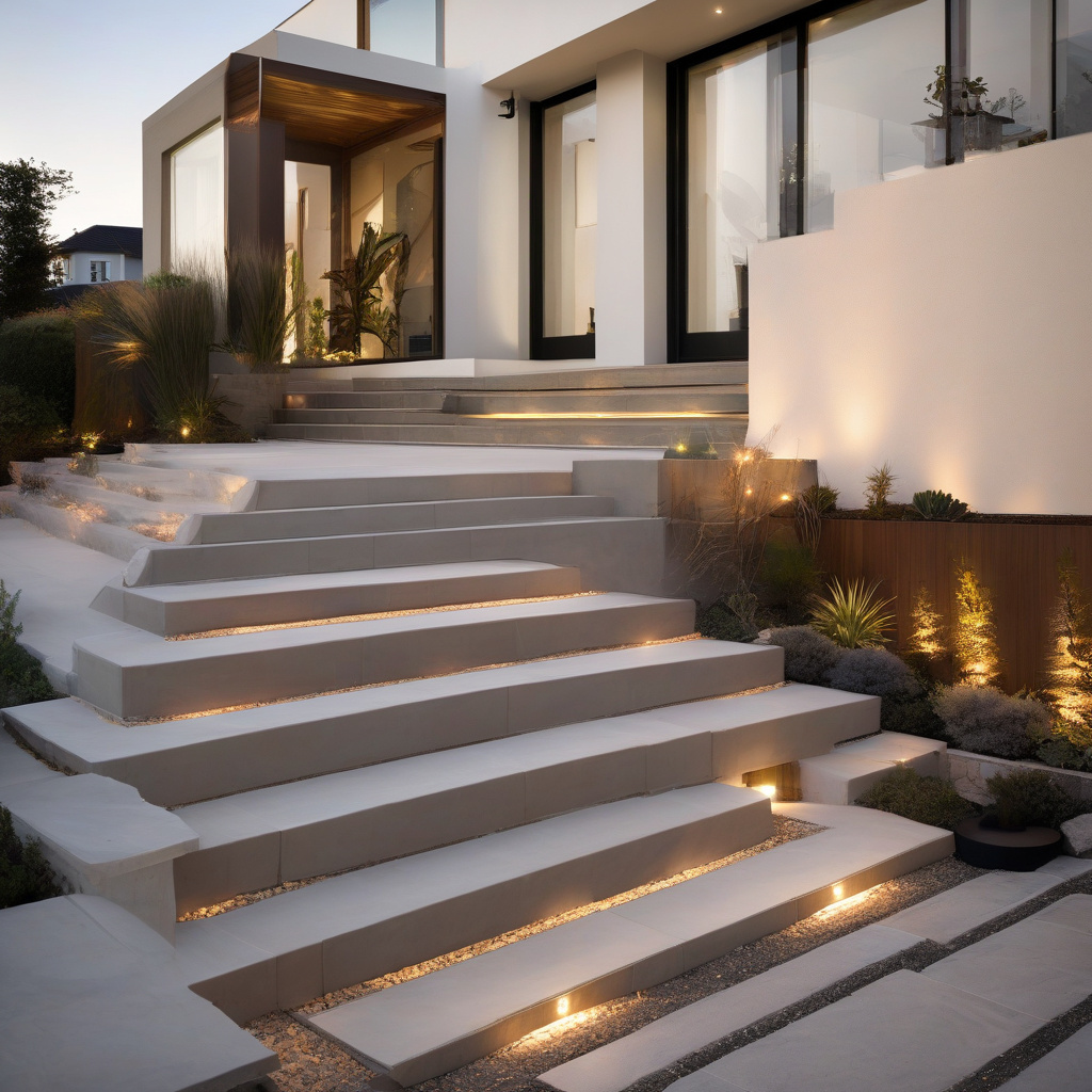 landscaping and lighting
