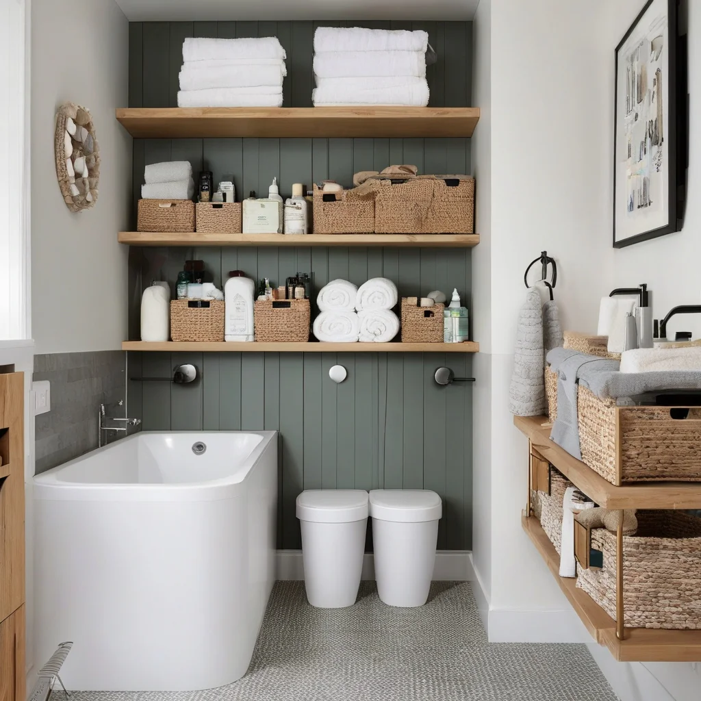 Elegant and space-efficient bathroom layout