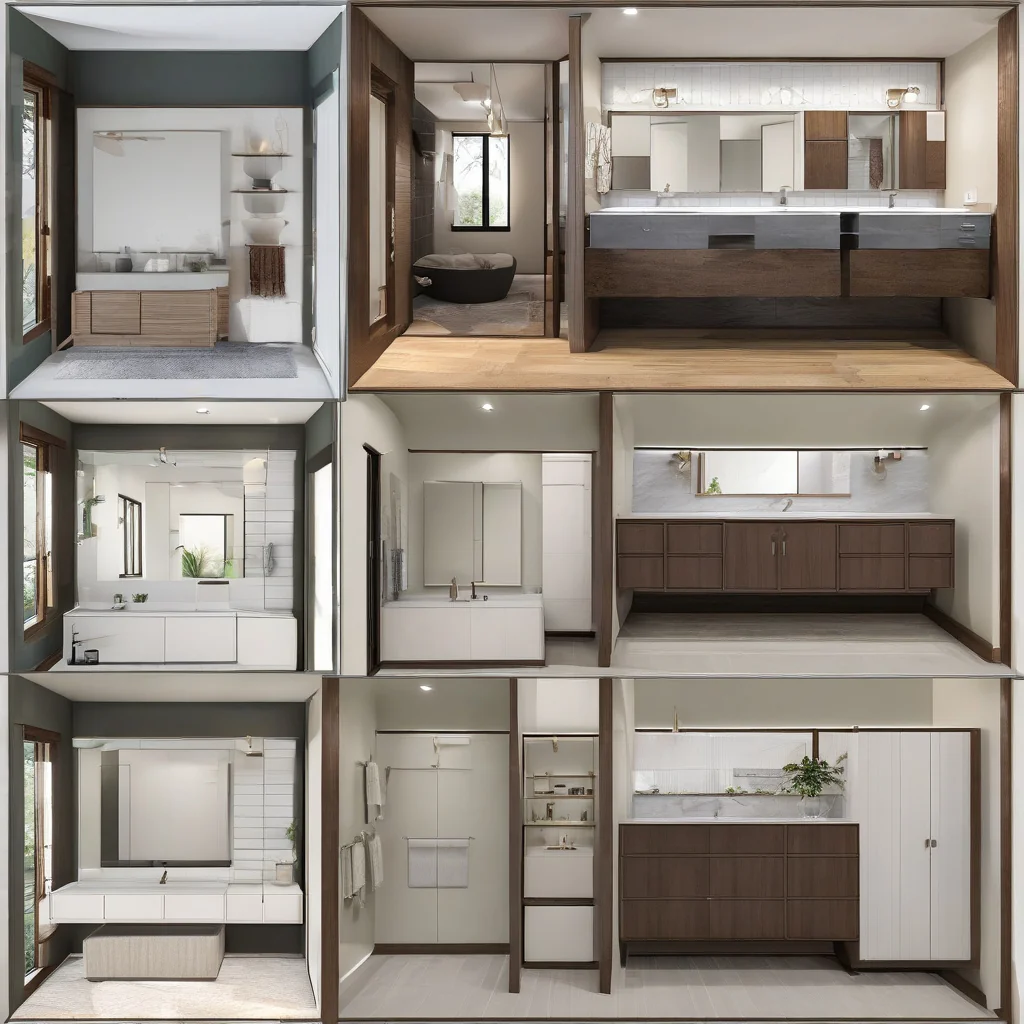 modern bathroom layout planning