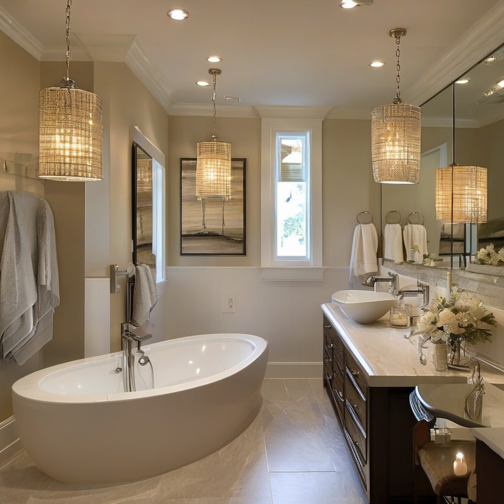 bathroom with integrated smart lighting bathroom with integrated smart lighting