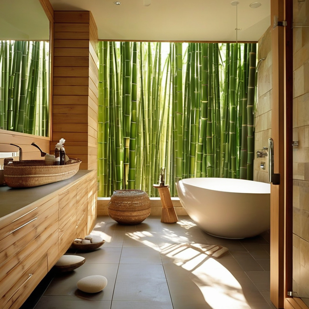 Spa-like bathroom with natural elements