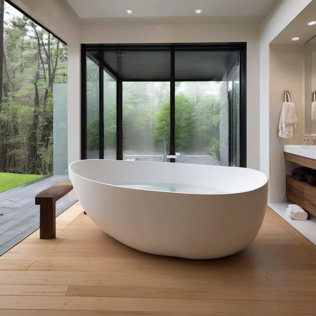 Interior bath area assessed for space and condition
