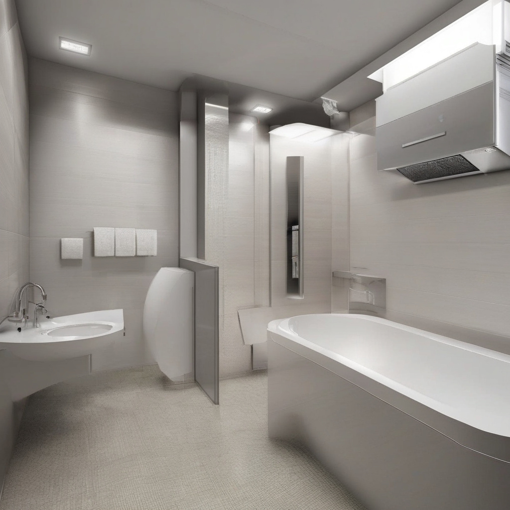 High-tech bathroom finish