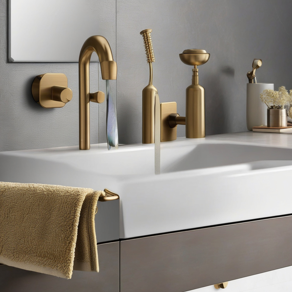 chic bathroom with mixed metal fixtures