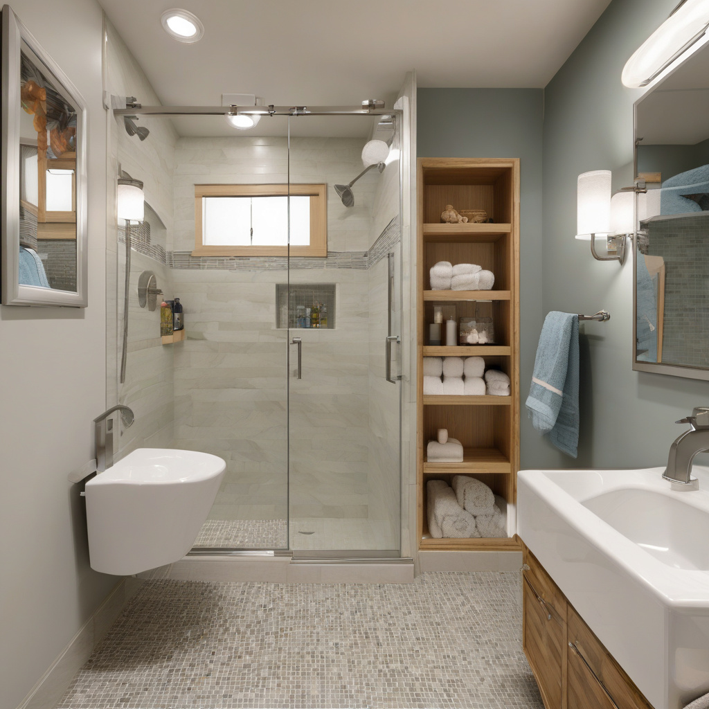 Open bathroom layout Open bathroom layout