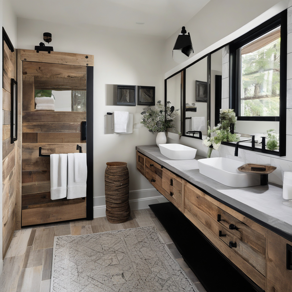 Rustic-iconic bathroom makeover