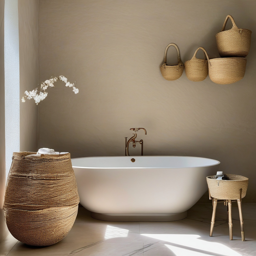 Example of a rustic-modern bathroom layout