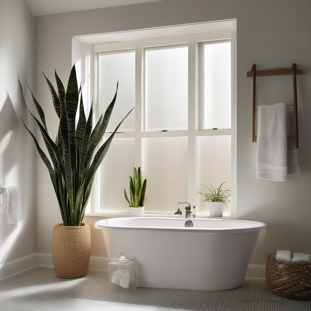 Bathroom renovation with greenery