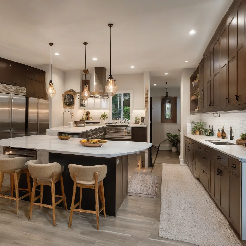 open concept kitchen with modern appliances