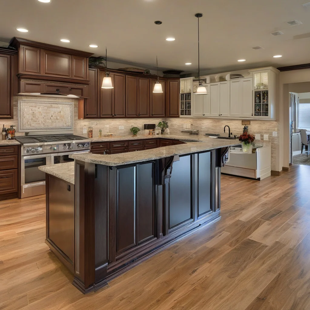 Finished kitchen island with lighting seating and storage