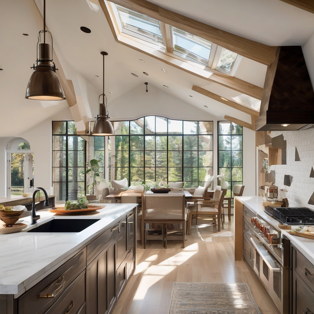 Elegant kitchen ambient lighting