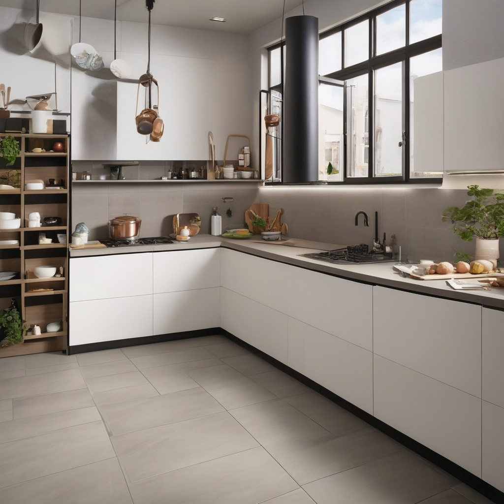 Kitchen with luxury vinyl flooring Kitchen with luxury vinyl flooring