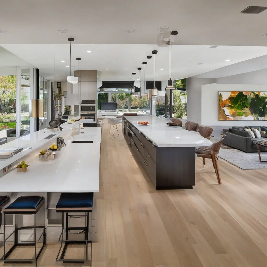 open plan minimalist kitchen