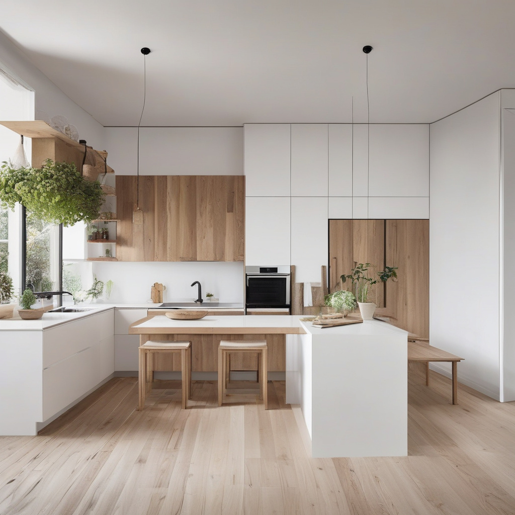 Cozy minimalist kitchen space