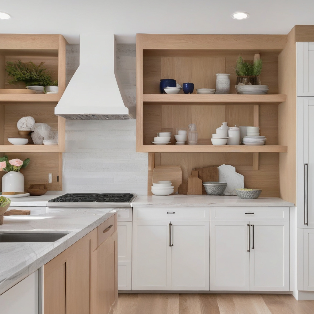 Modern white and wood kitchen