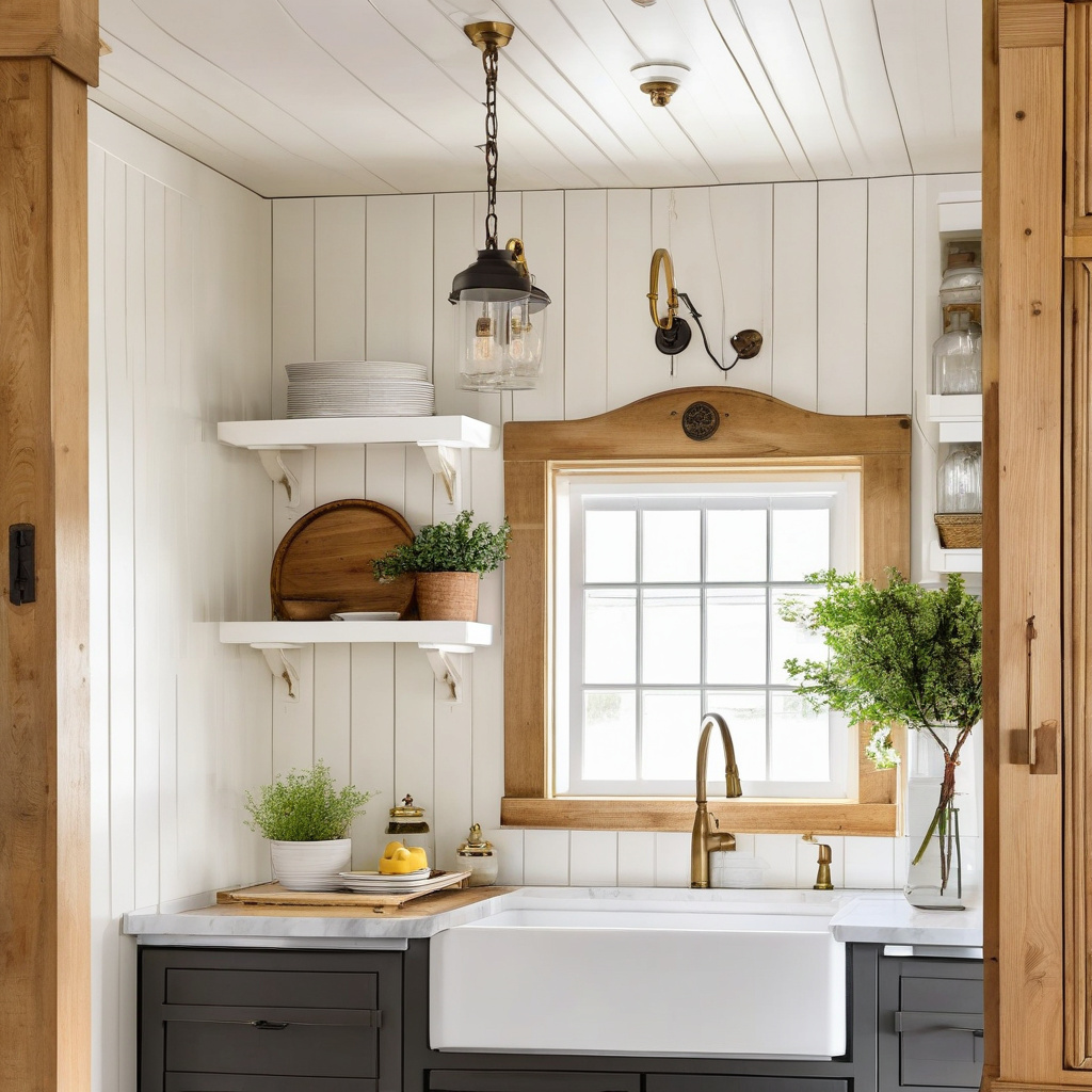 kitchen with vintage cabinetry