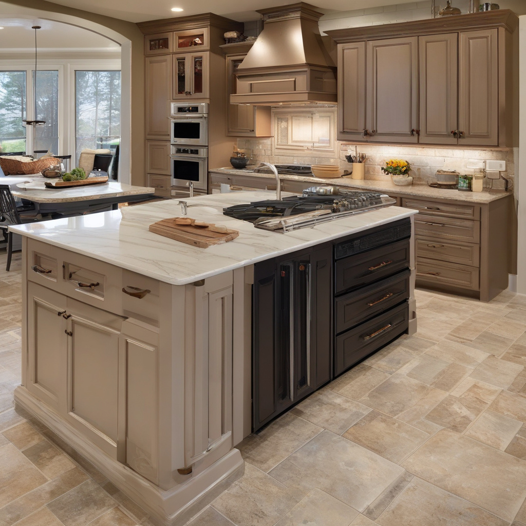 Modern kitchen design with spacious layout