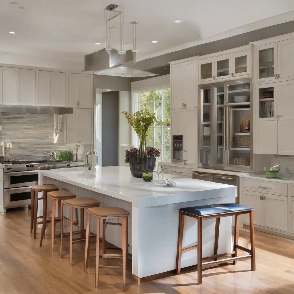 Measured kitchen space prepared for final island placement